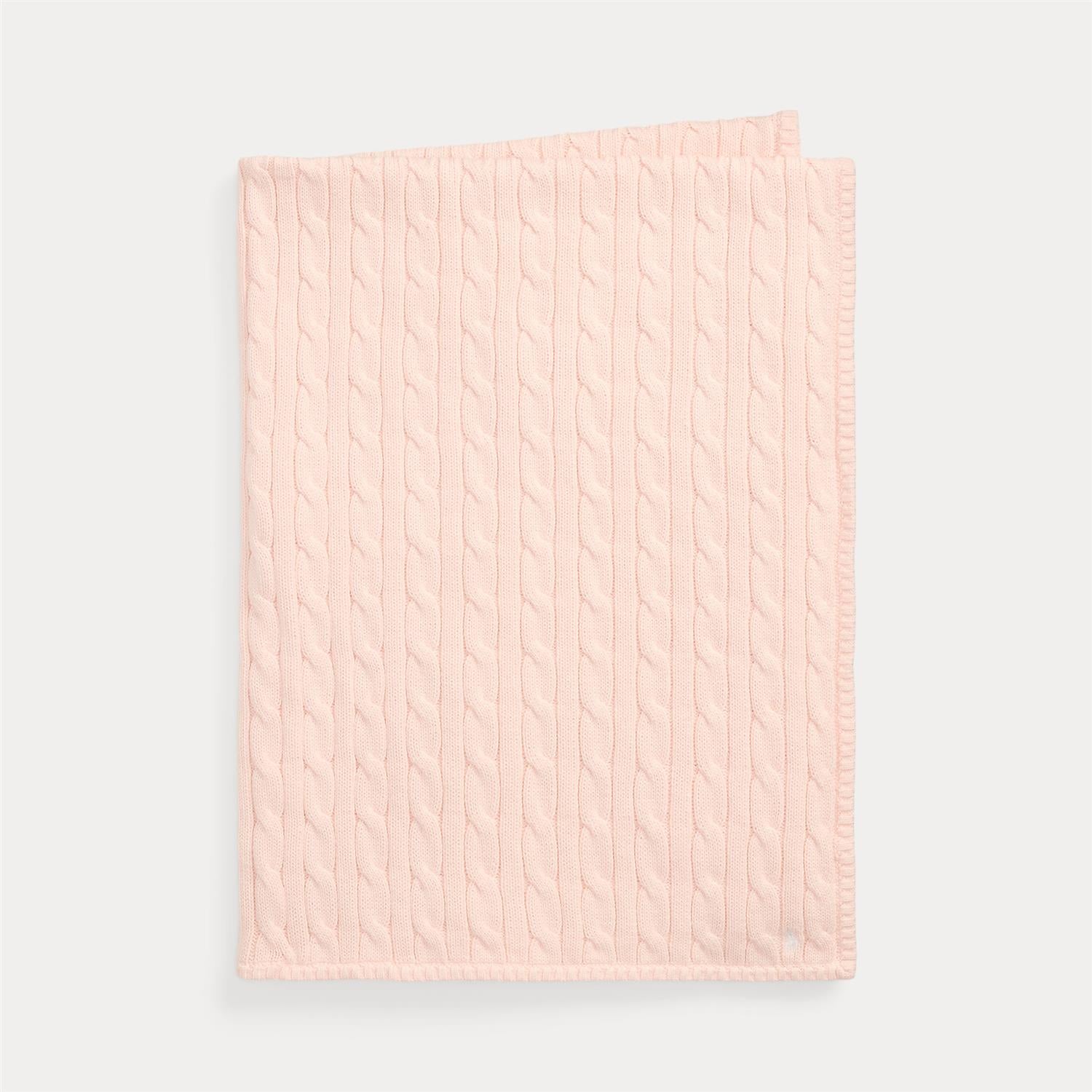 RALPH LAUREN Baby 0-24mnd. Flettta Babyteppe Lys Rosa