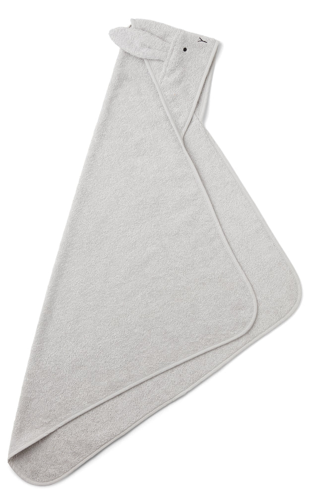 LIEWOOD Albert hooded towel,Rabbit Lysegrå