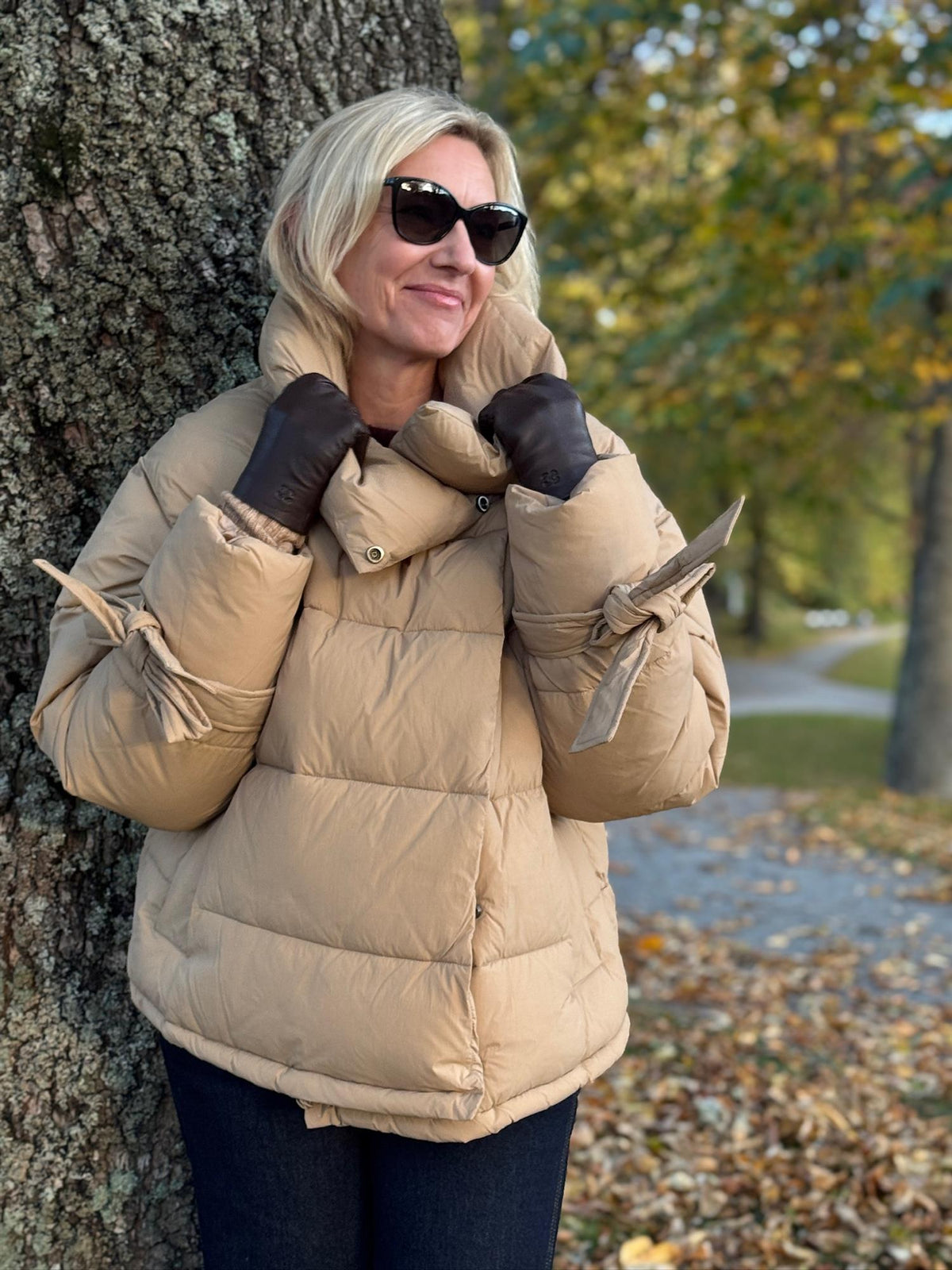 CO’ COUTURE Megan pufferjakke for dame, vattert ytterjakke med høy krage