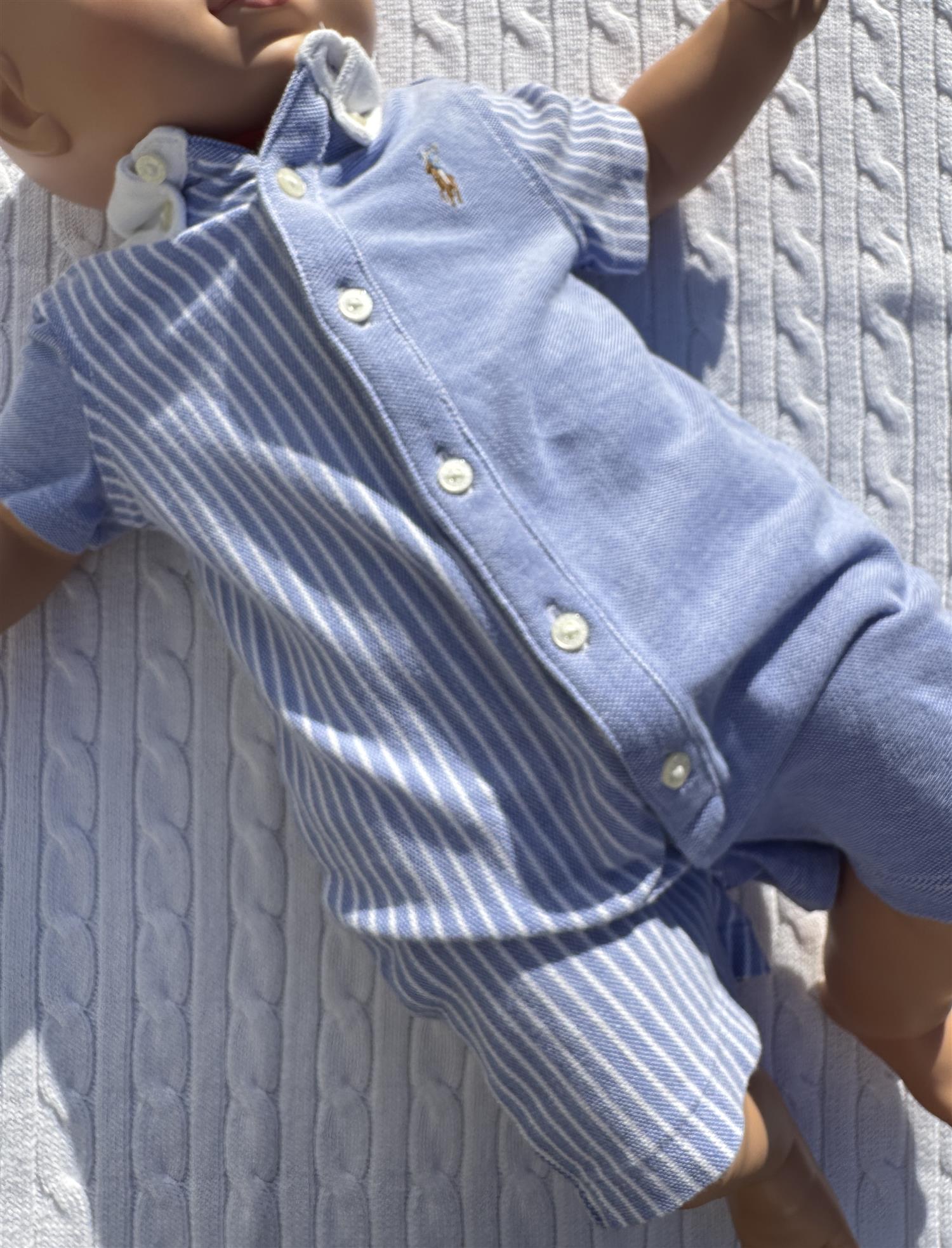 RALPH LAUREN Baby 0-24mnd. Sommerdress Lyseblå