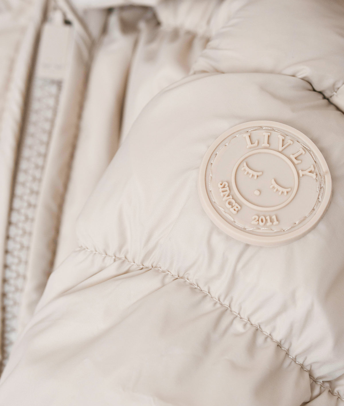 LIVLY Bunny Puffer Overall Beige