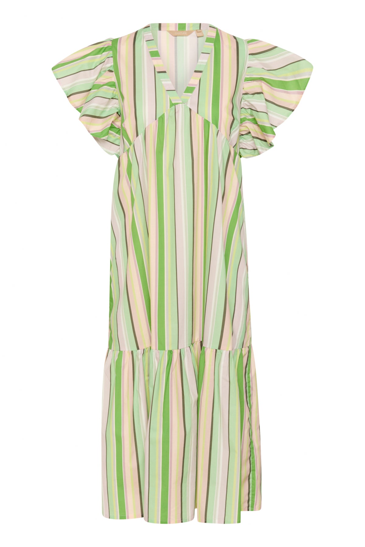 CULTURE Mola Dress Green Stripes
