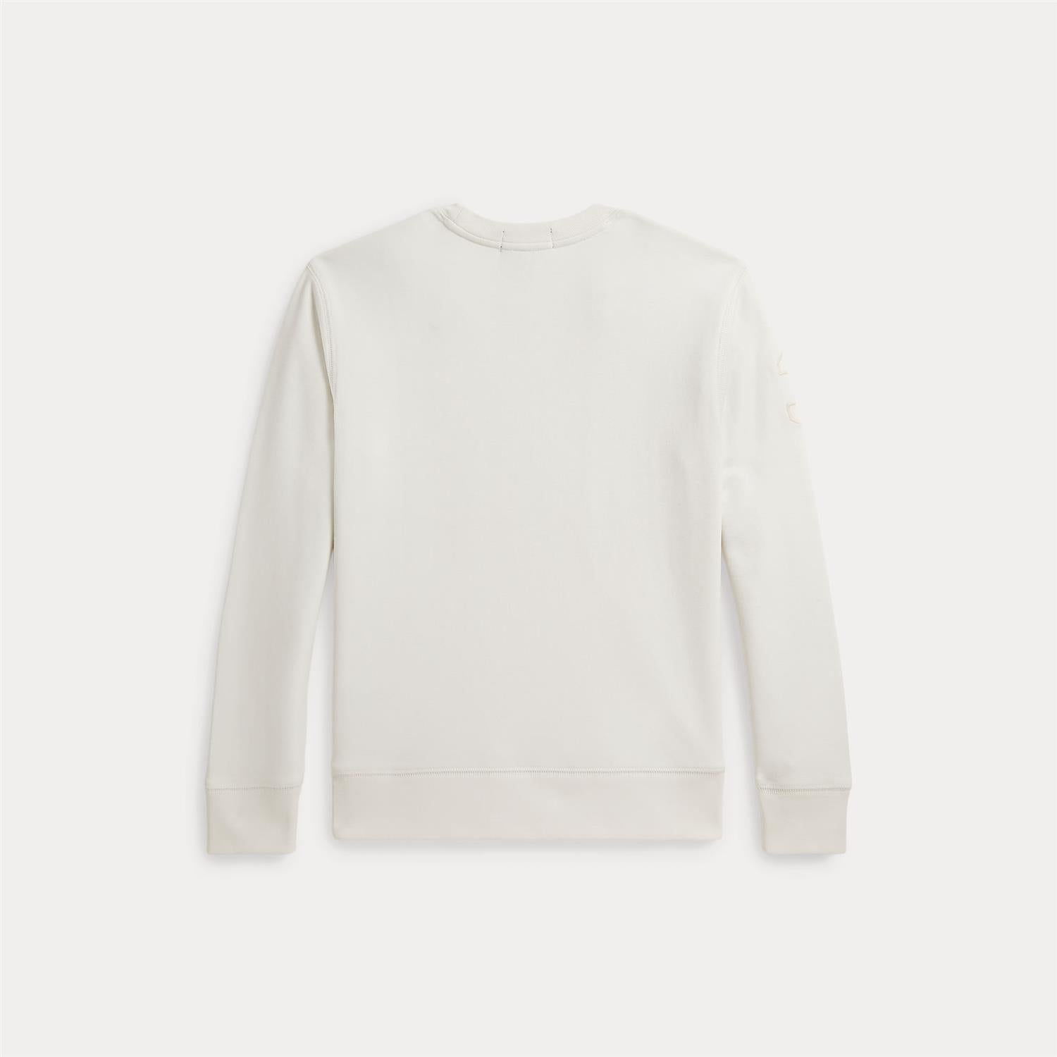RALPH LAUREN 8-16År Crewneck m/Stor Logo Offwhite