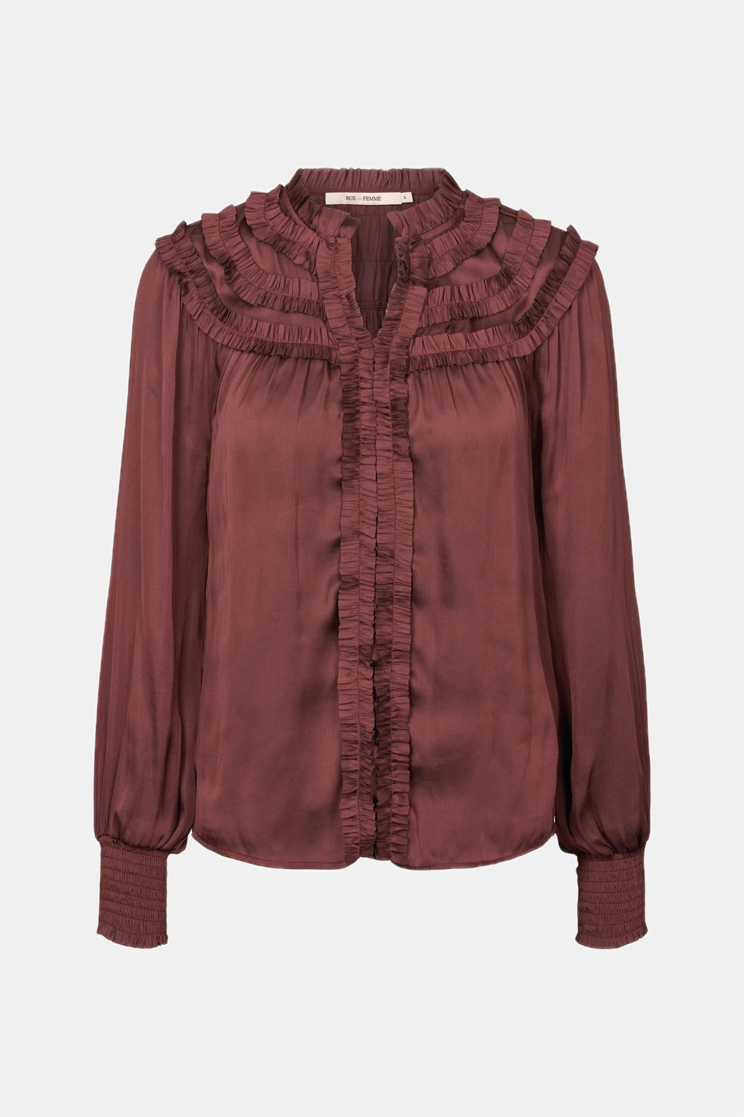 RUE de FEMME Alba Blouse Dark Wine