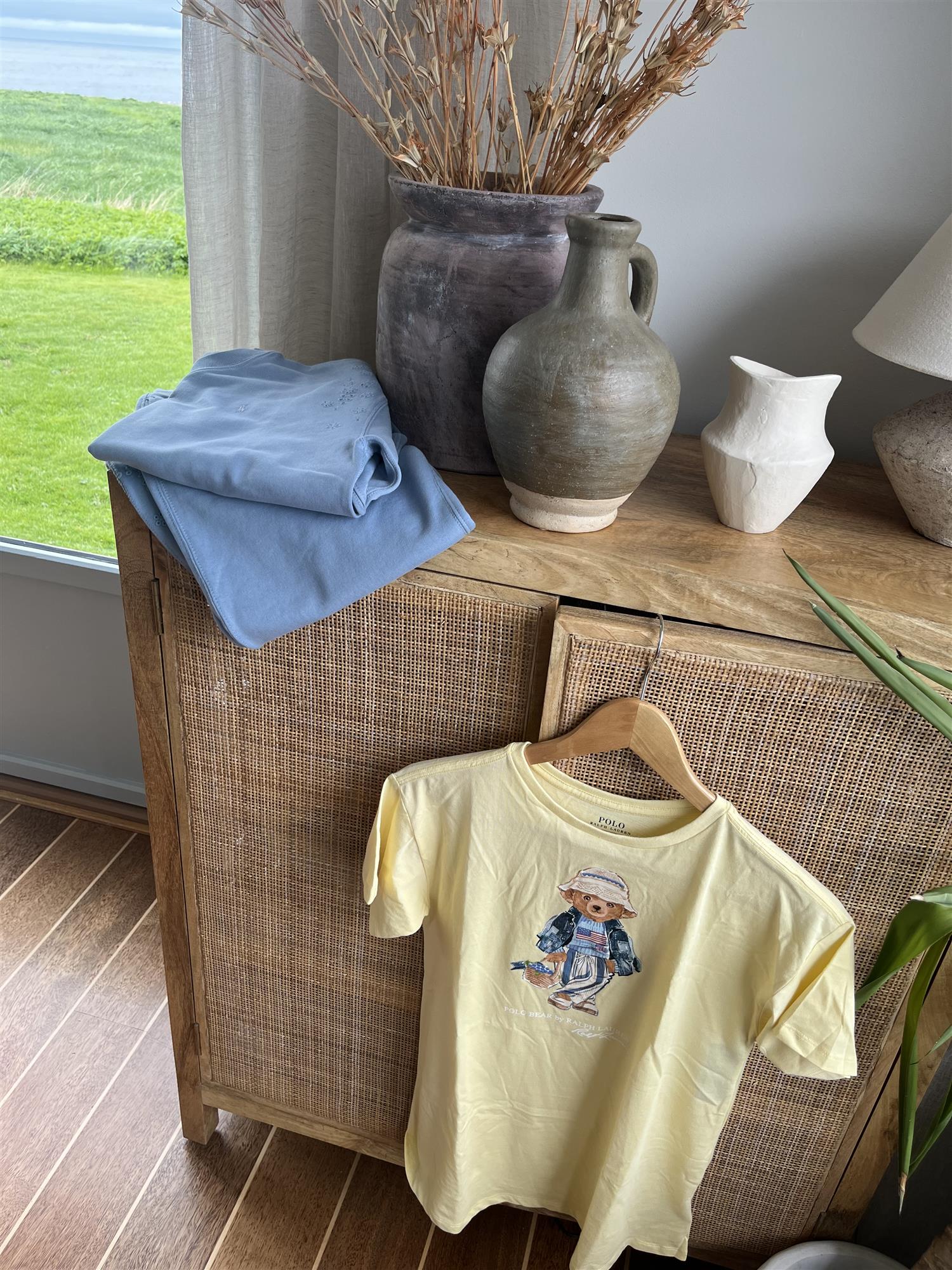 RALPH LAUREN 8-16År Kjole, Jente Lysegul