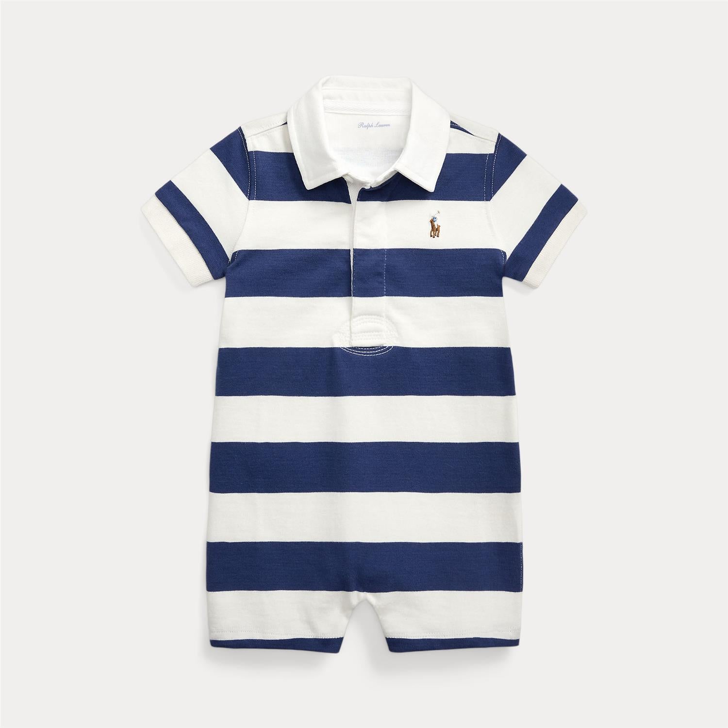 RALPH LAUREN Baby 0-24mnd. Rugby sommerdress Blå/Stripet