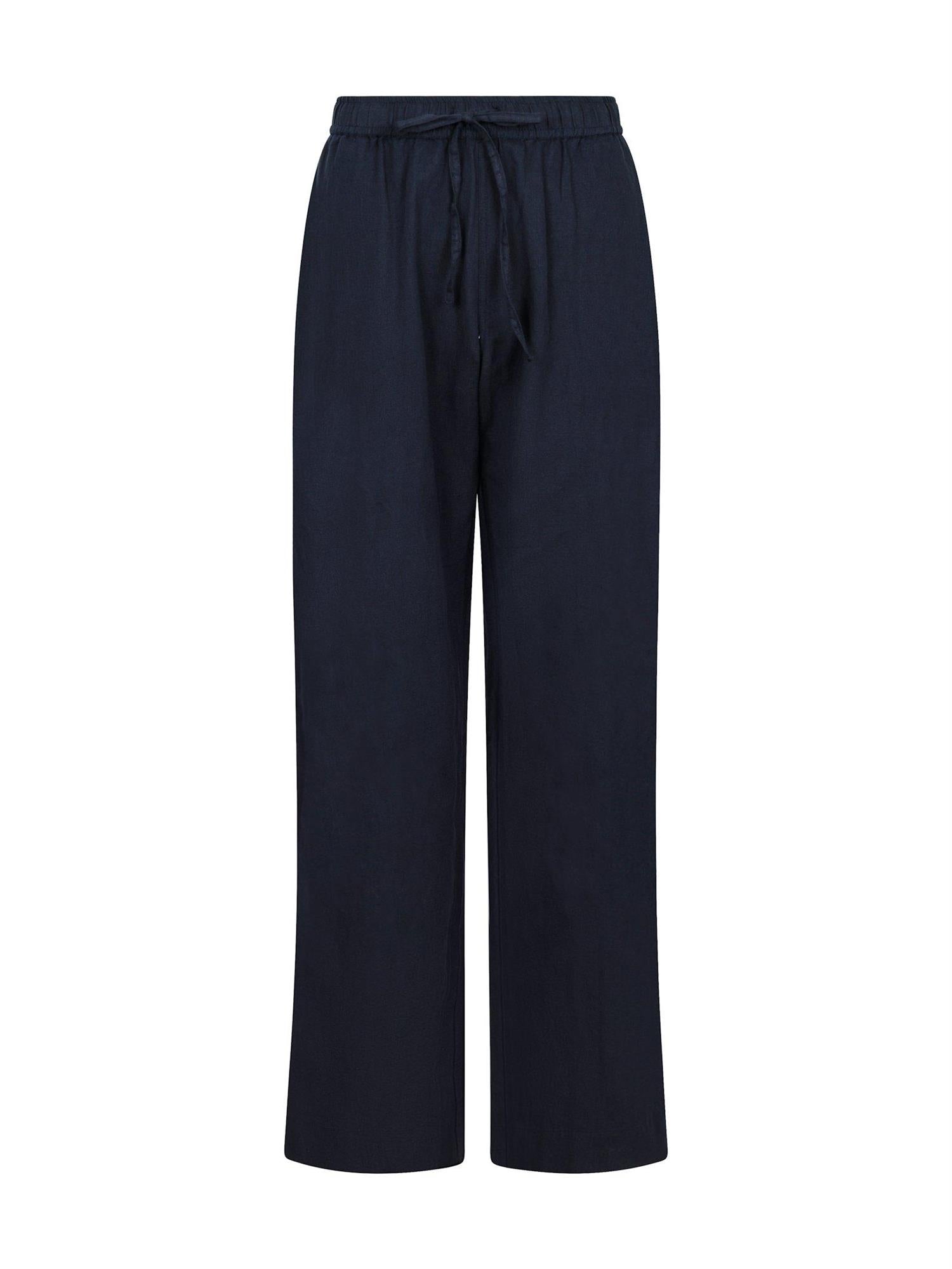 NEO NOIR Sonar Linen Pants Navy