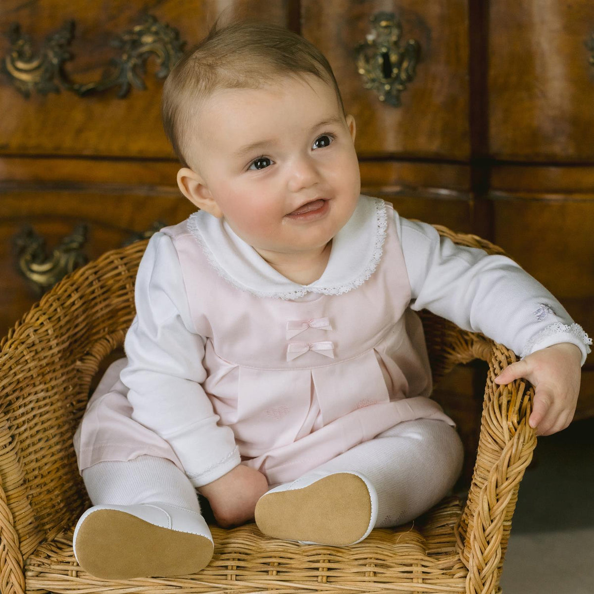EMILE ET ROSE Kendall Forklekjole m/topp Lys Rosa/Krem