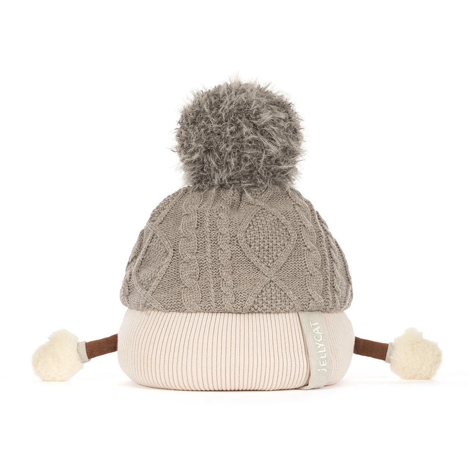Myk JELLYCAT Amuseables Pomilly bamse med rosa pels og søte ansiktstrekk, barnelek for kos og komfort