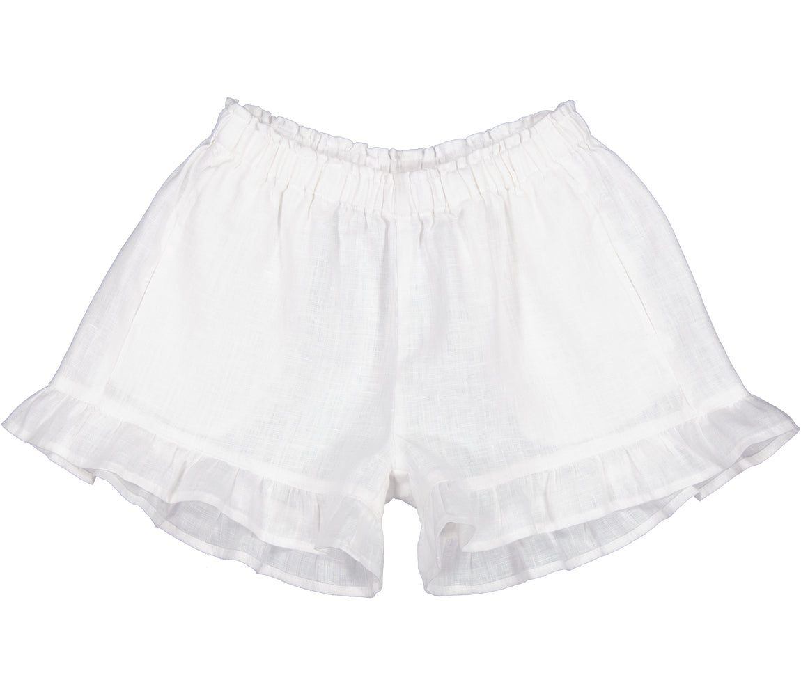 MARMAR COPENHAGEN 3-12ÅR Pala Frill Shorts,Linen Hvit