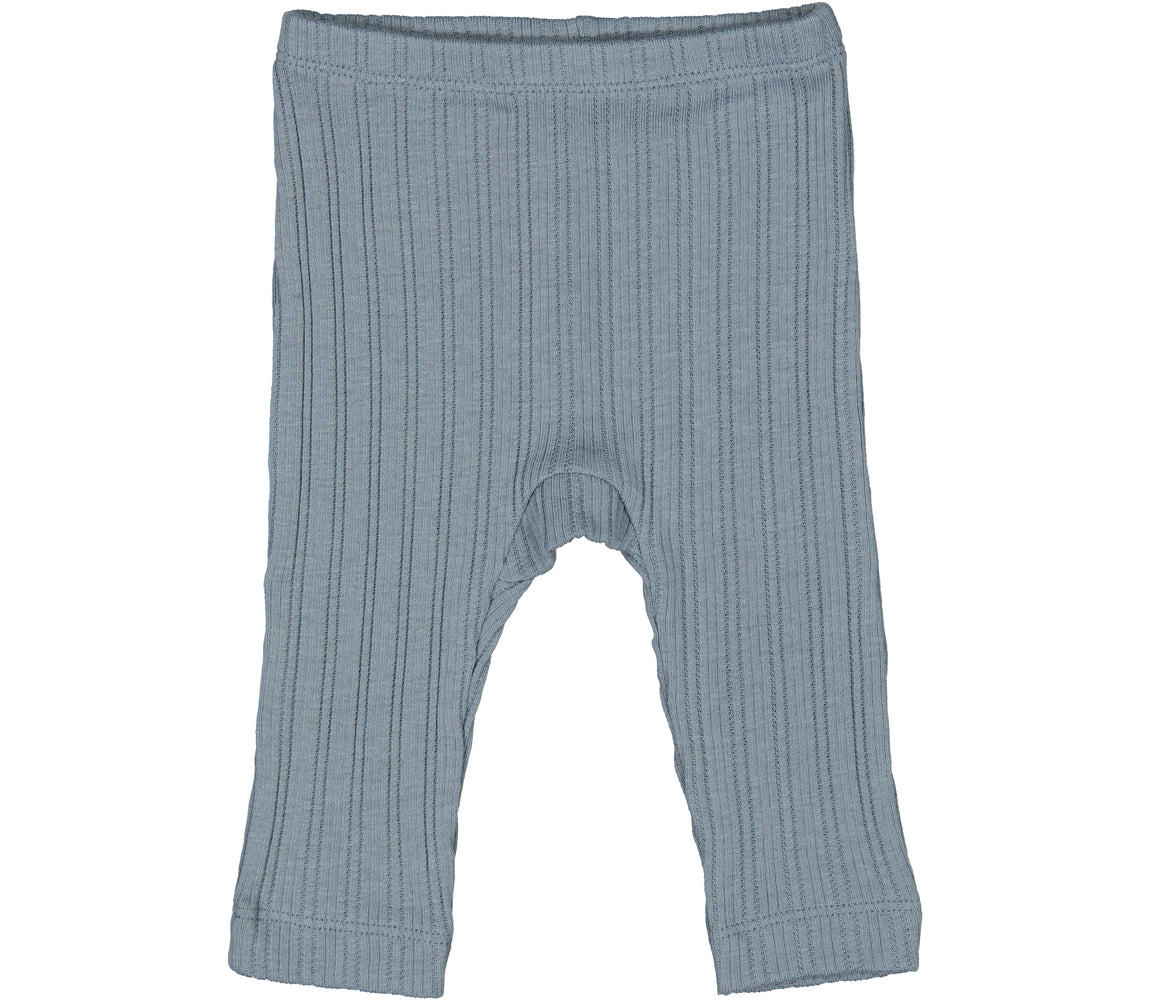 MARMAR COPENHAGEN Piva Pointelle Rib Pants,Newborn Mellomblå