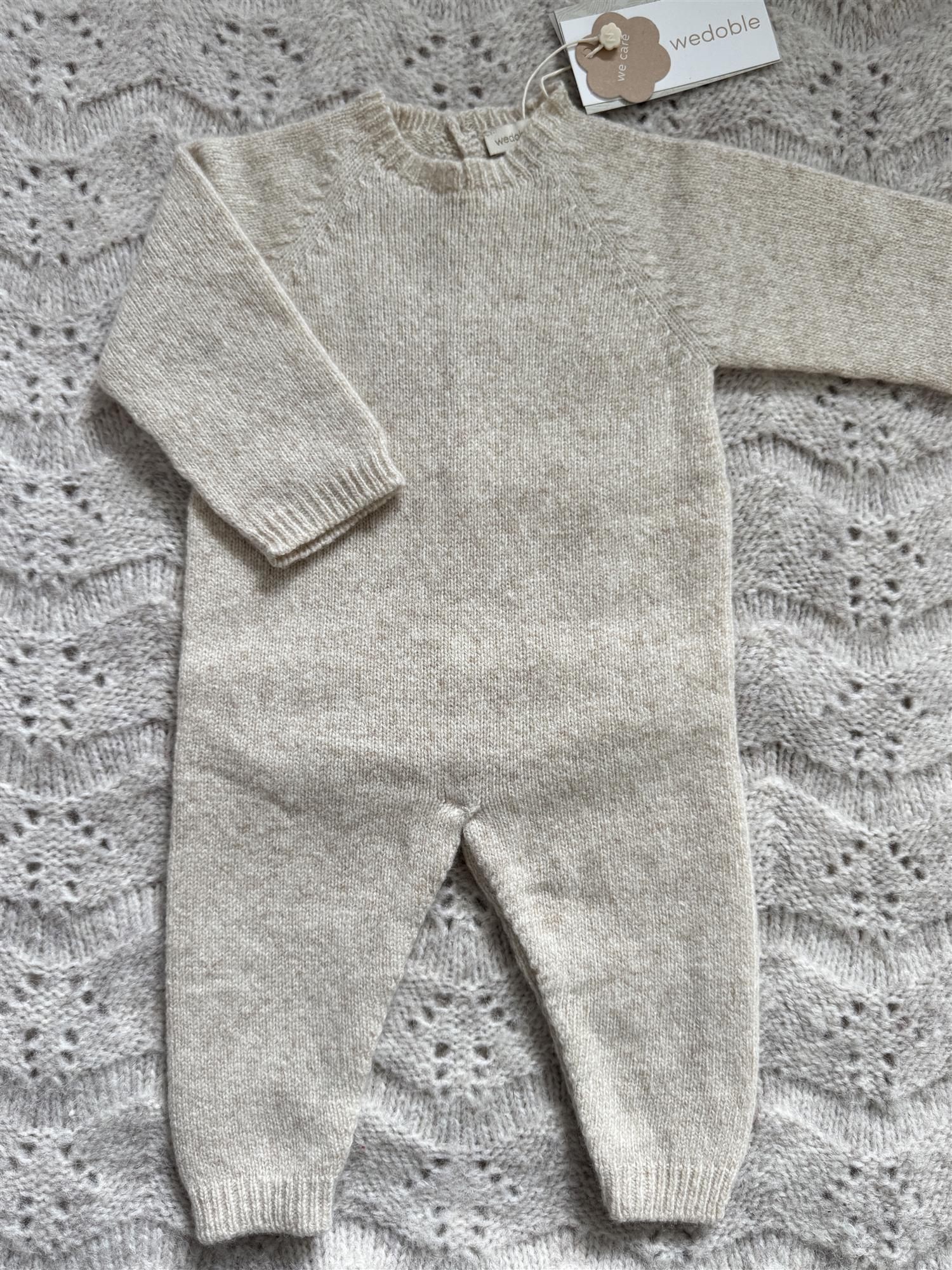 WEDOBLE Strikket Babydress,Ull Beige Melert