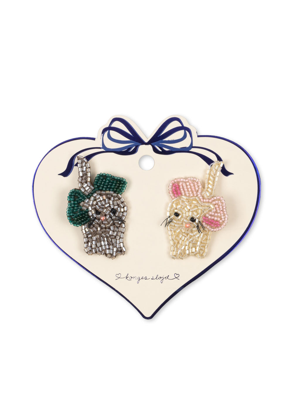 KONGES SLØJD 2pk Bow Kitty Beaded Hair