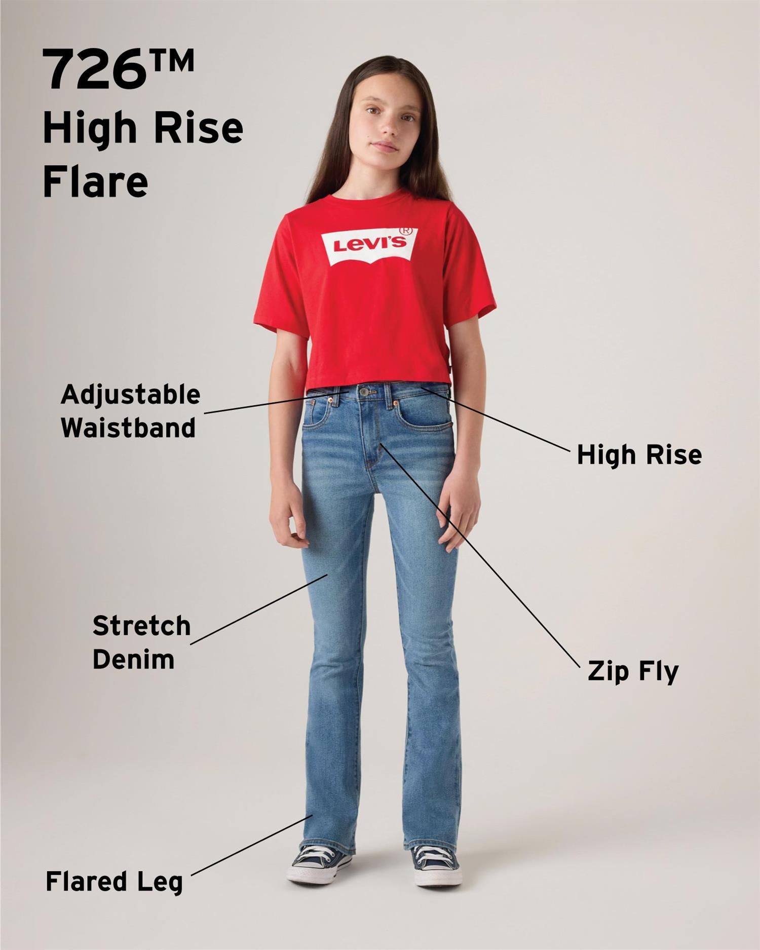 LEVIS 726 High Rise Flare Jeans