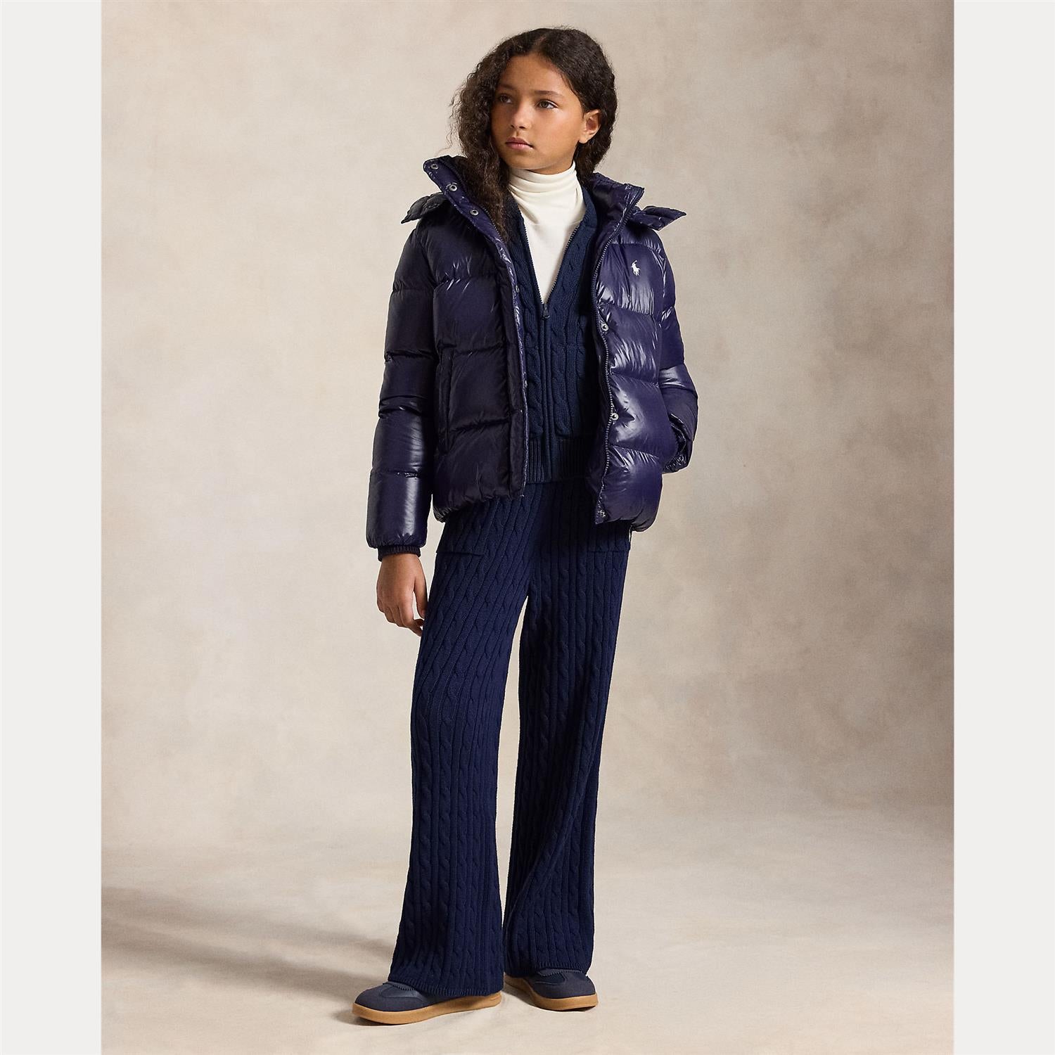 RALPH LAUREN 8-16År Ytterjakke Glossy,Jente Mørkeblå