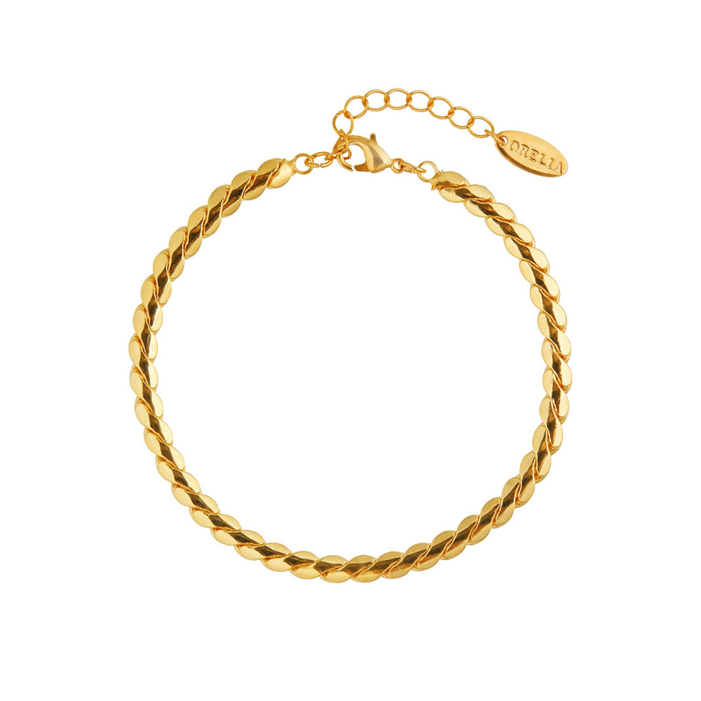 Orelia Flat twist bracelet Gull