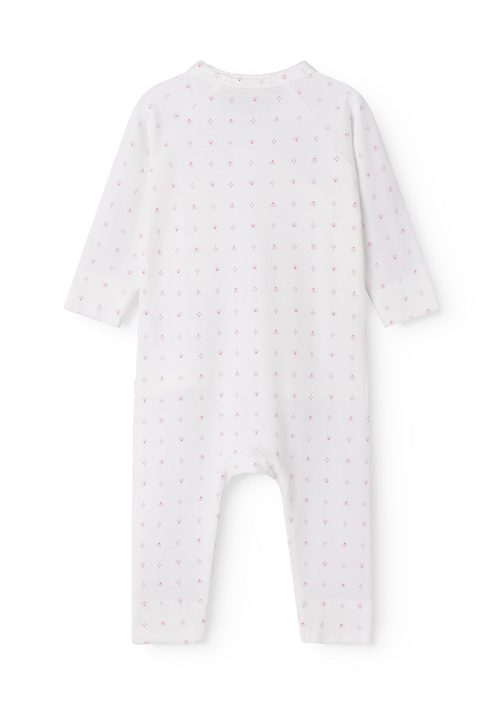 MARMAR COPENHAGEN 0-3ÅR Rulo heldress u/fot,Newborn Hvit/Rosa - Farmor Ingvarda