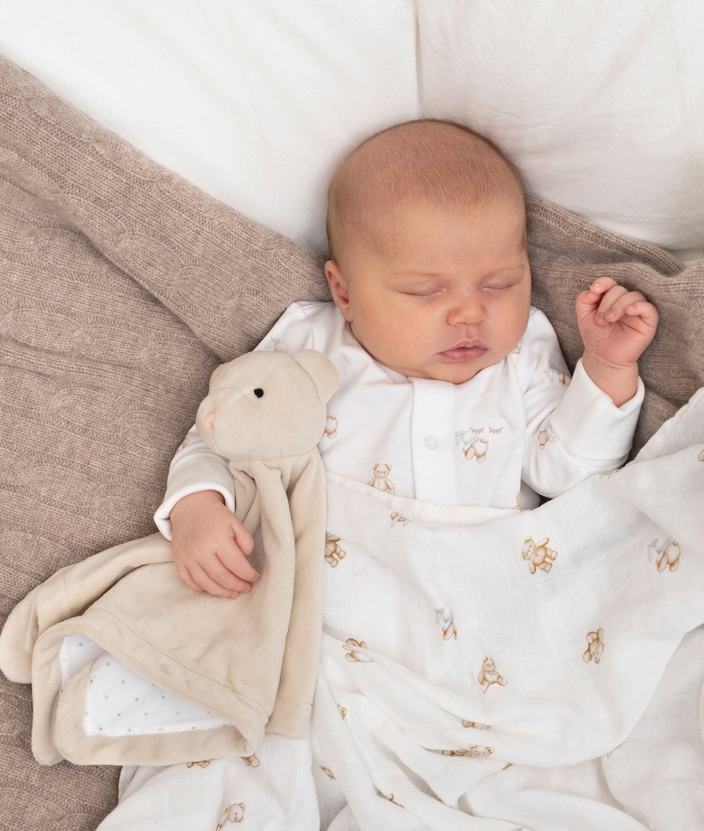 LIVLY Teddy Tay Swaddle Blanket Hvit