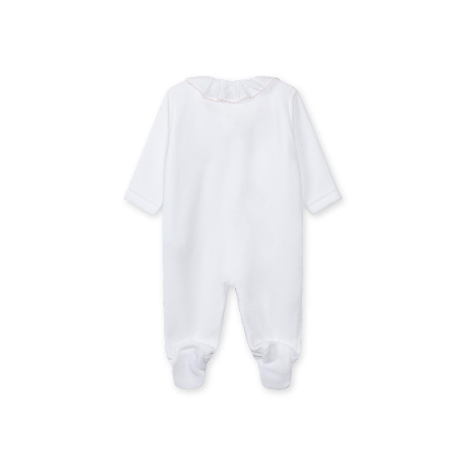 BABY GI Velourdress m/Fot,Rocking Horse Hvit/Rosa