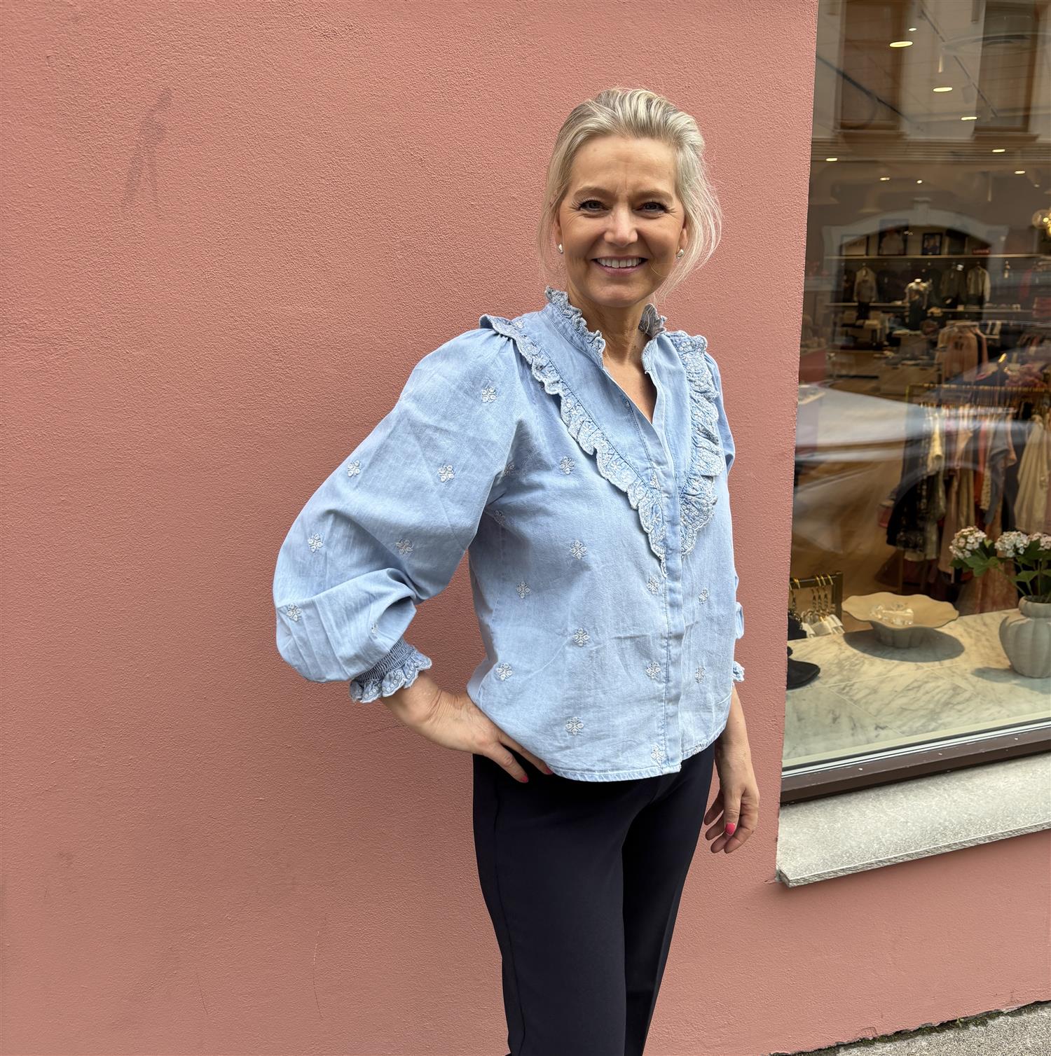 NEO NOIR Degas Denim Blouse