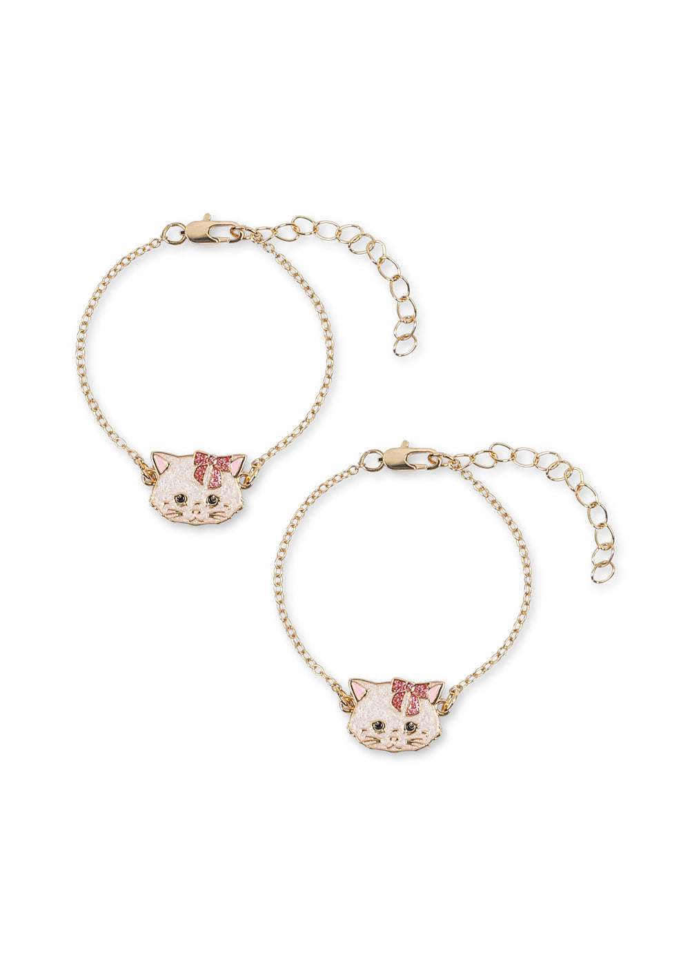 KONGES SLØJD Kitty Bestie Armbånd 2 stk Gull/Rosa