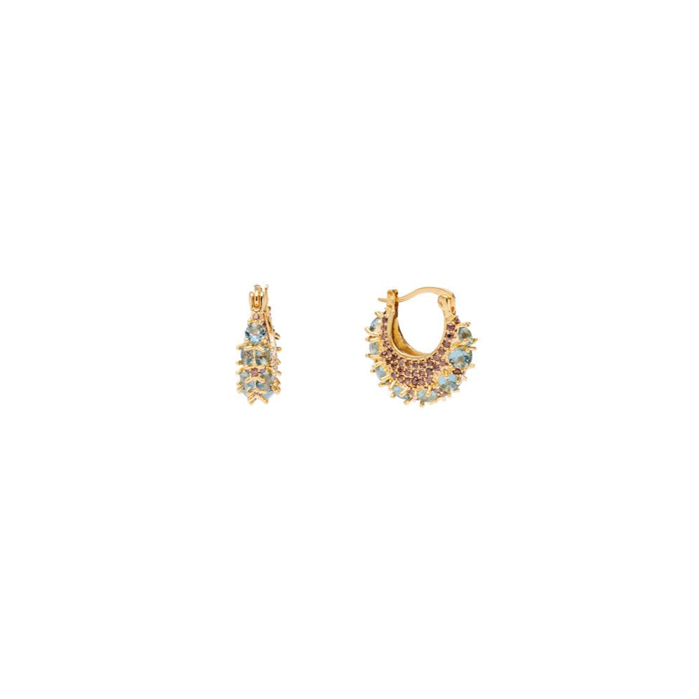 PICO Zahara Crystal Hoops Coffee