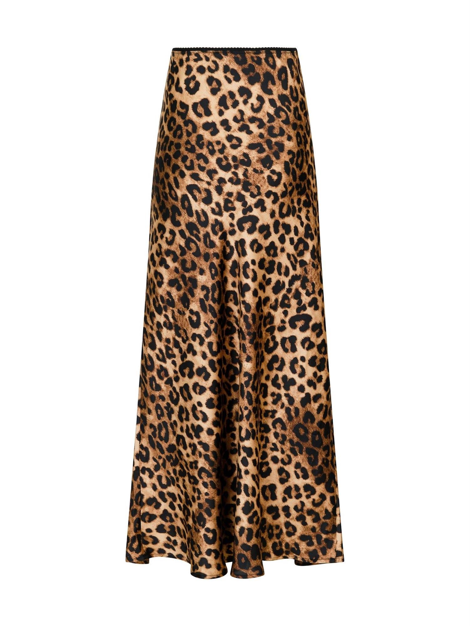 NEO NOIR Lola Leo Long Skirt Leopard