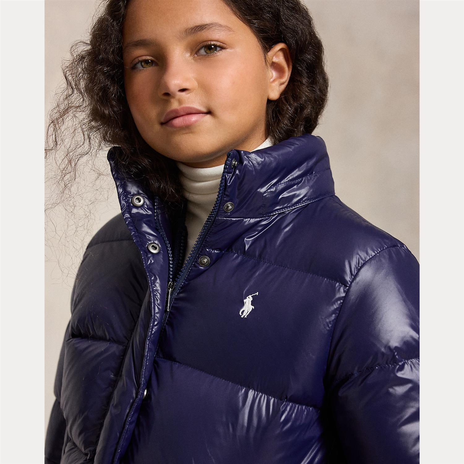 RALPH LAUREN 8-16År Ytterjakke Glossy,Jente Mørkeblå