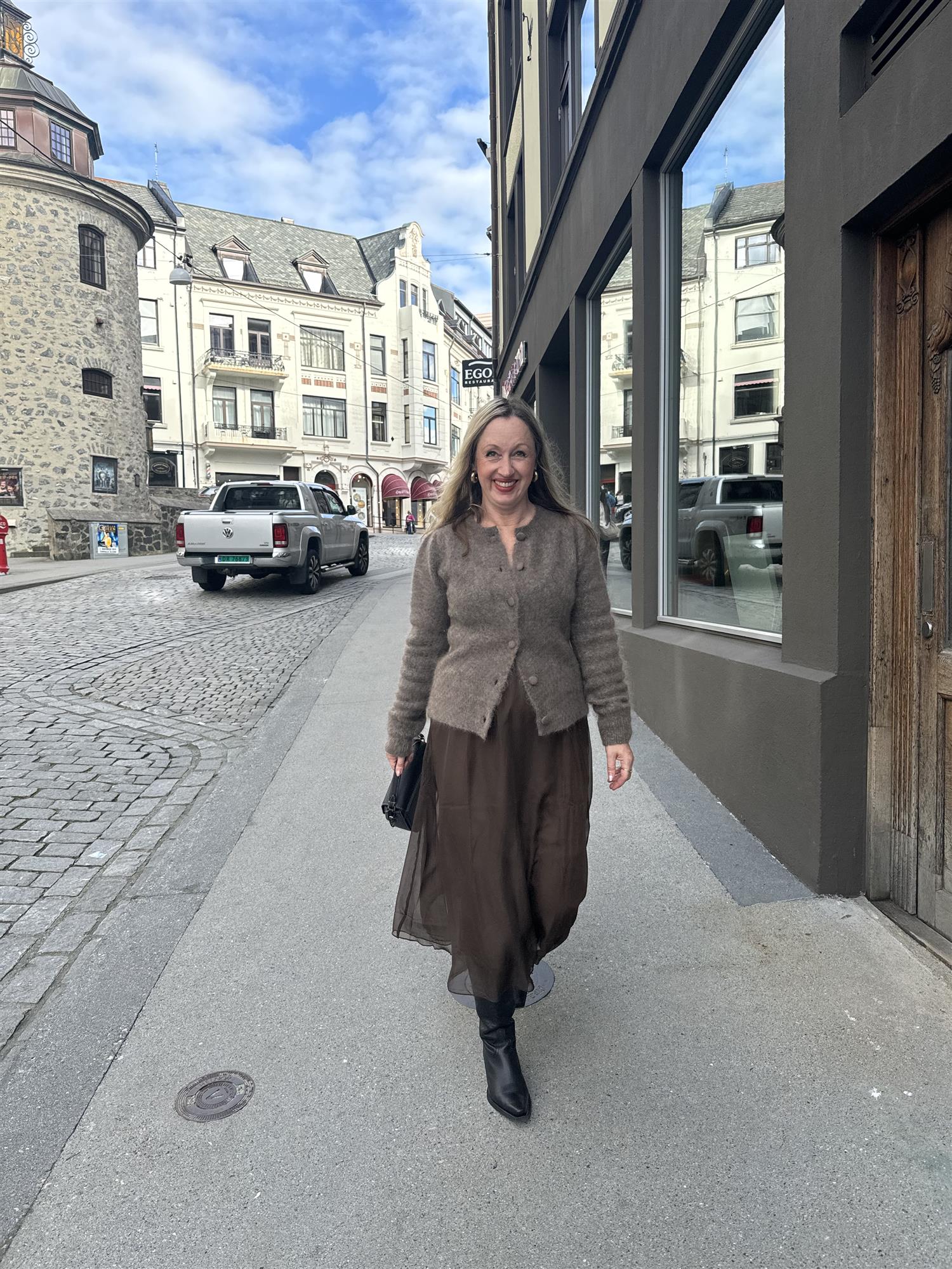 MISSMAYA Ulla Mohair Cardigan Taupe