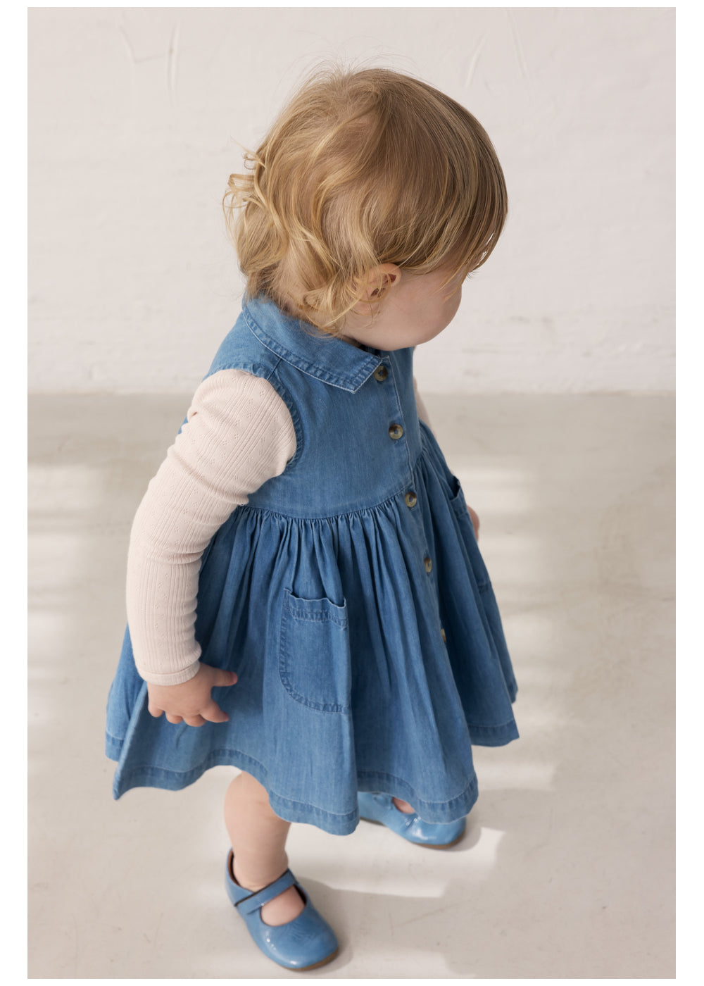 MARMAR COPENHAGEN 0-3ÅR Danal Denim Dress,Baby - Farmor Ingvarda