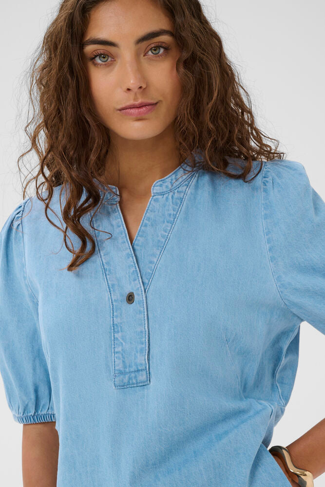 CULTURE Berteline Arpa SS Dress Light Blue