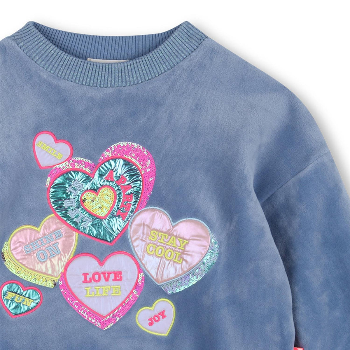 BILLIEBLUSH Velour genser Himmelblå