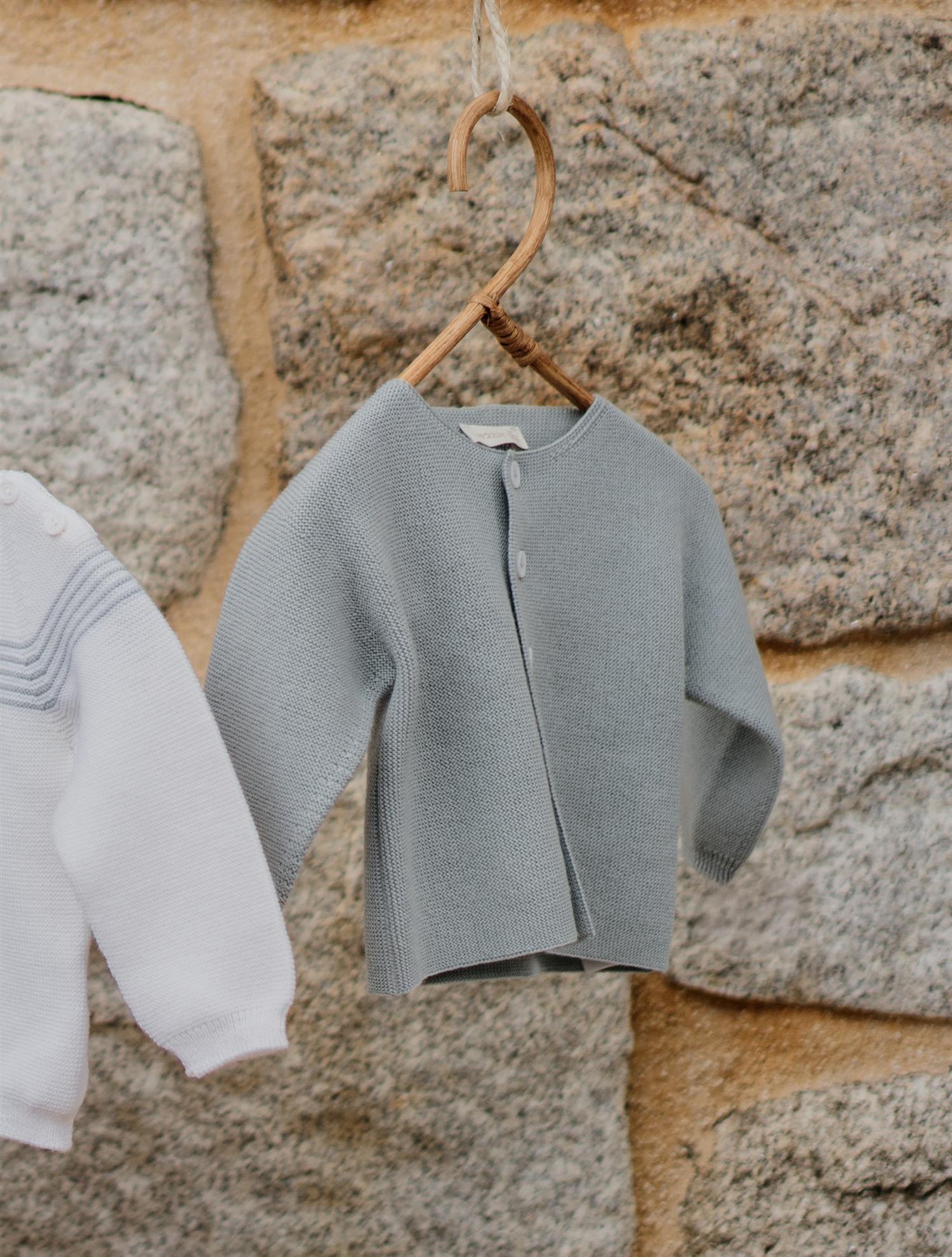 WEDOBLE Strikket Babyjakke,Ull Mintblå