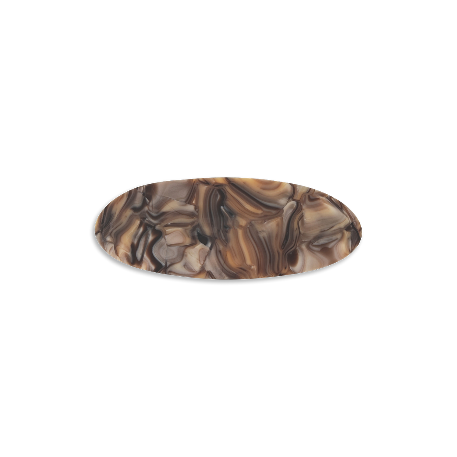 SUI AVA Oval Marble Clip Brown