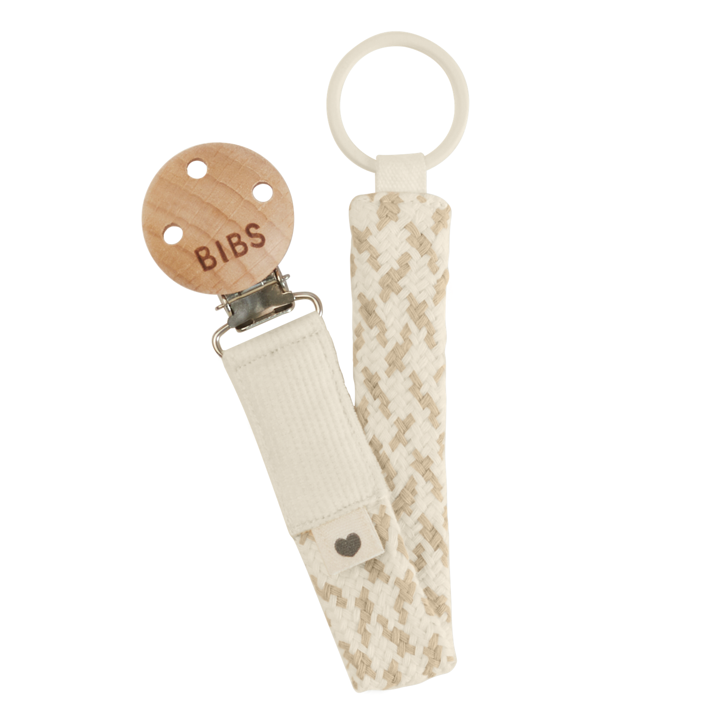 BIBS Pacifier Clip Krem