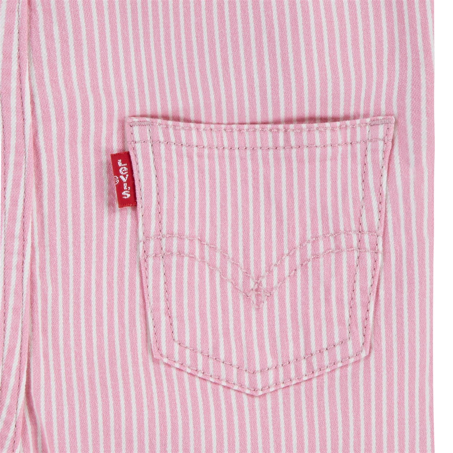 LEVIS 0-3ÅR Stripet Overall Rosa