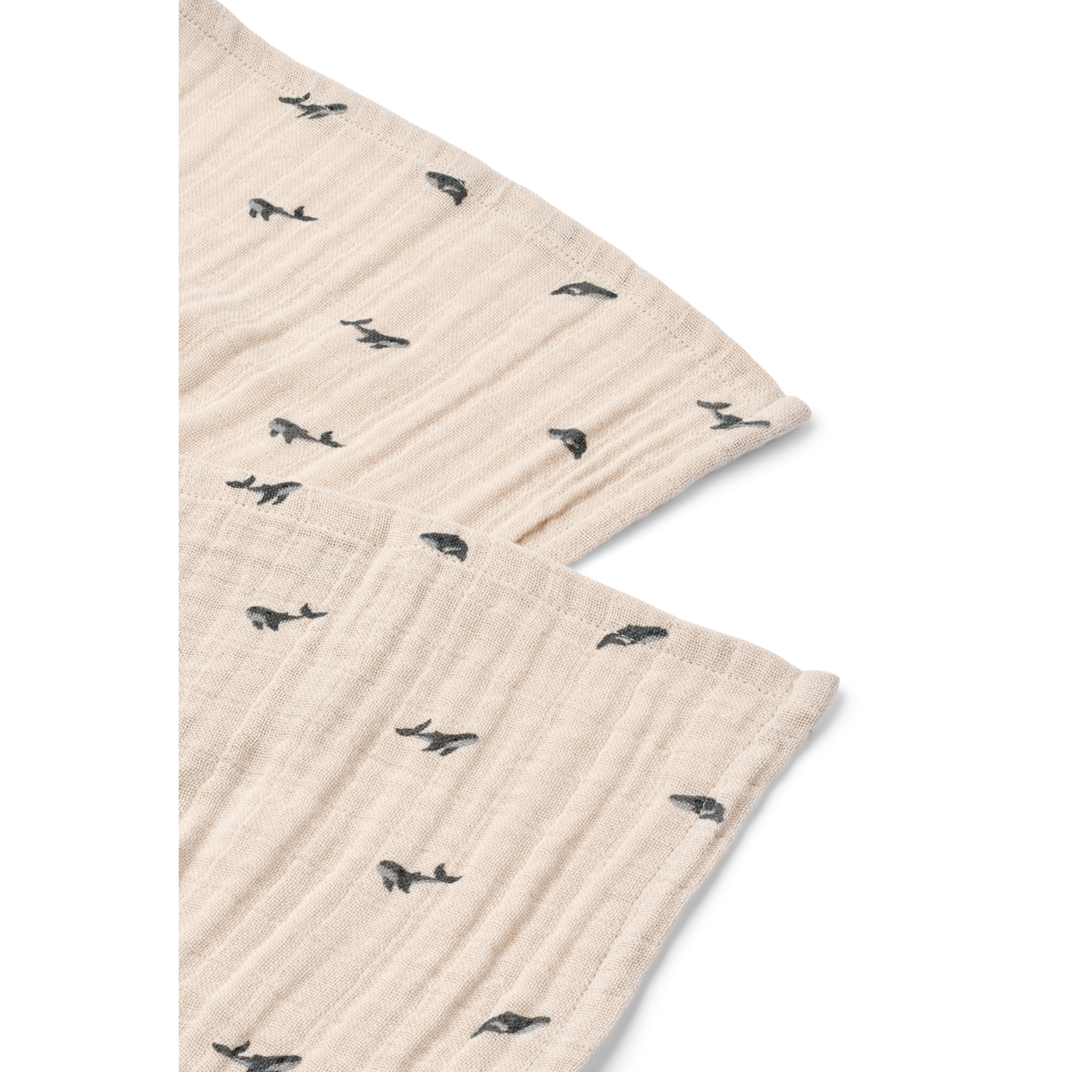 LIEWOOD 2pk Lewis Muslin cloth,Whale
