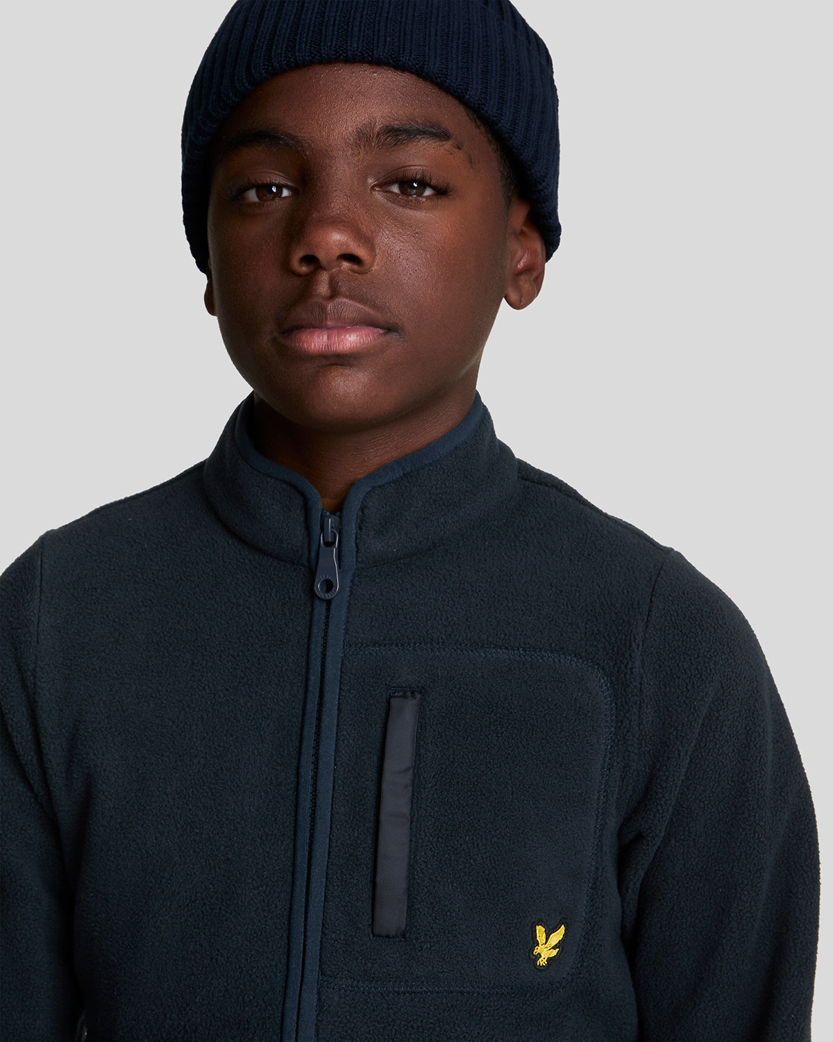 LYLE & SCOTT Microfleece Zip Through Mørkeblå