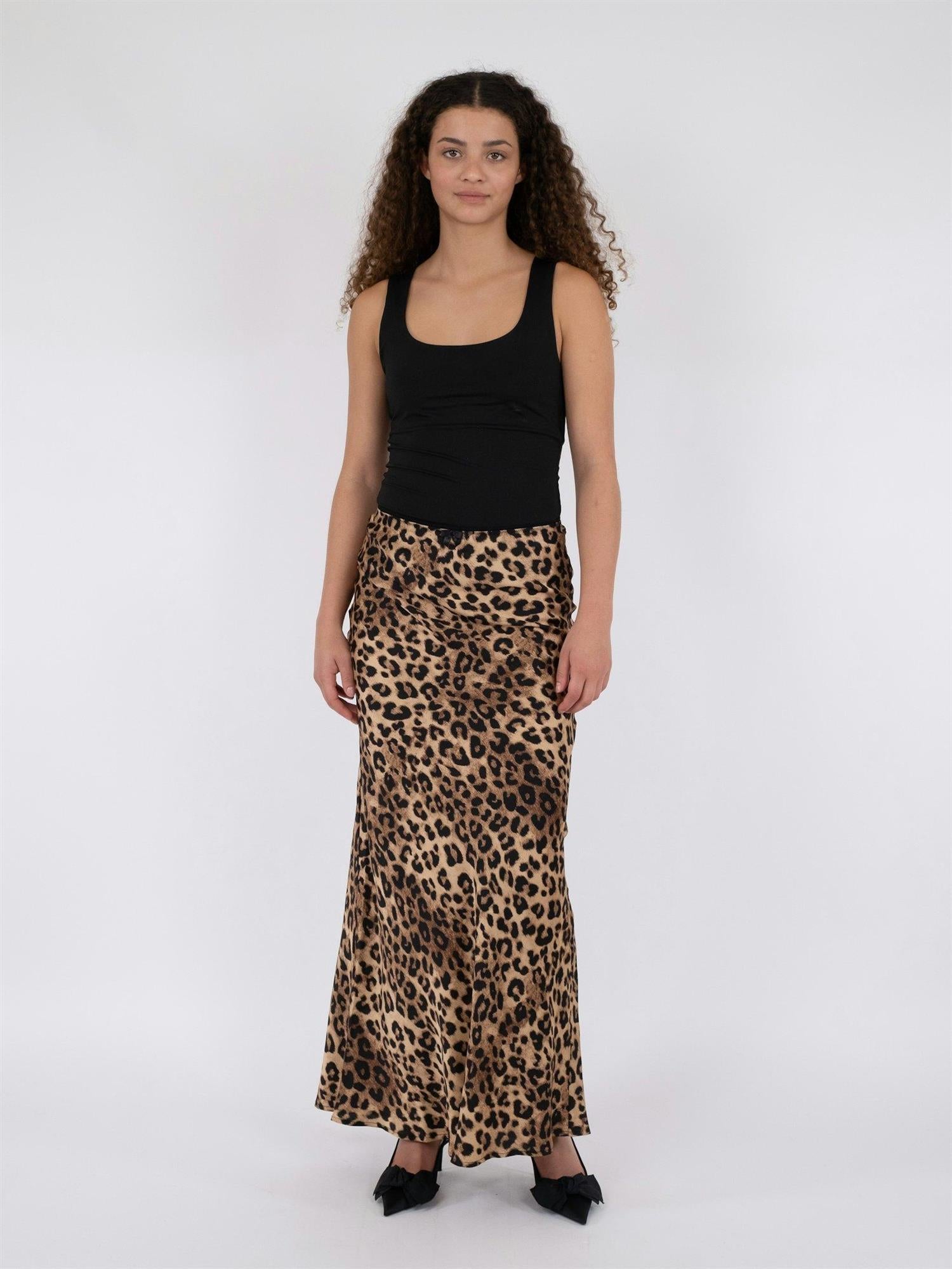 NEO NOIR Lola Leo Long Skirt Leopard