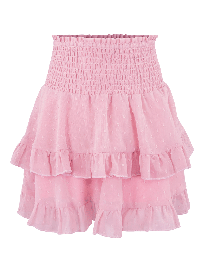 VILJE OG VE Lilly Skirt,Chiffon Lys Rosa