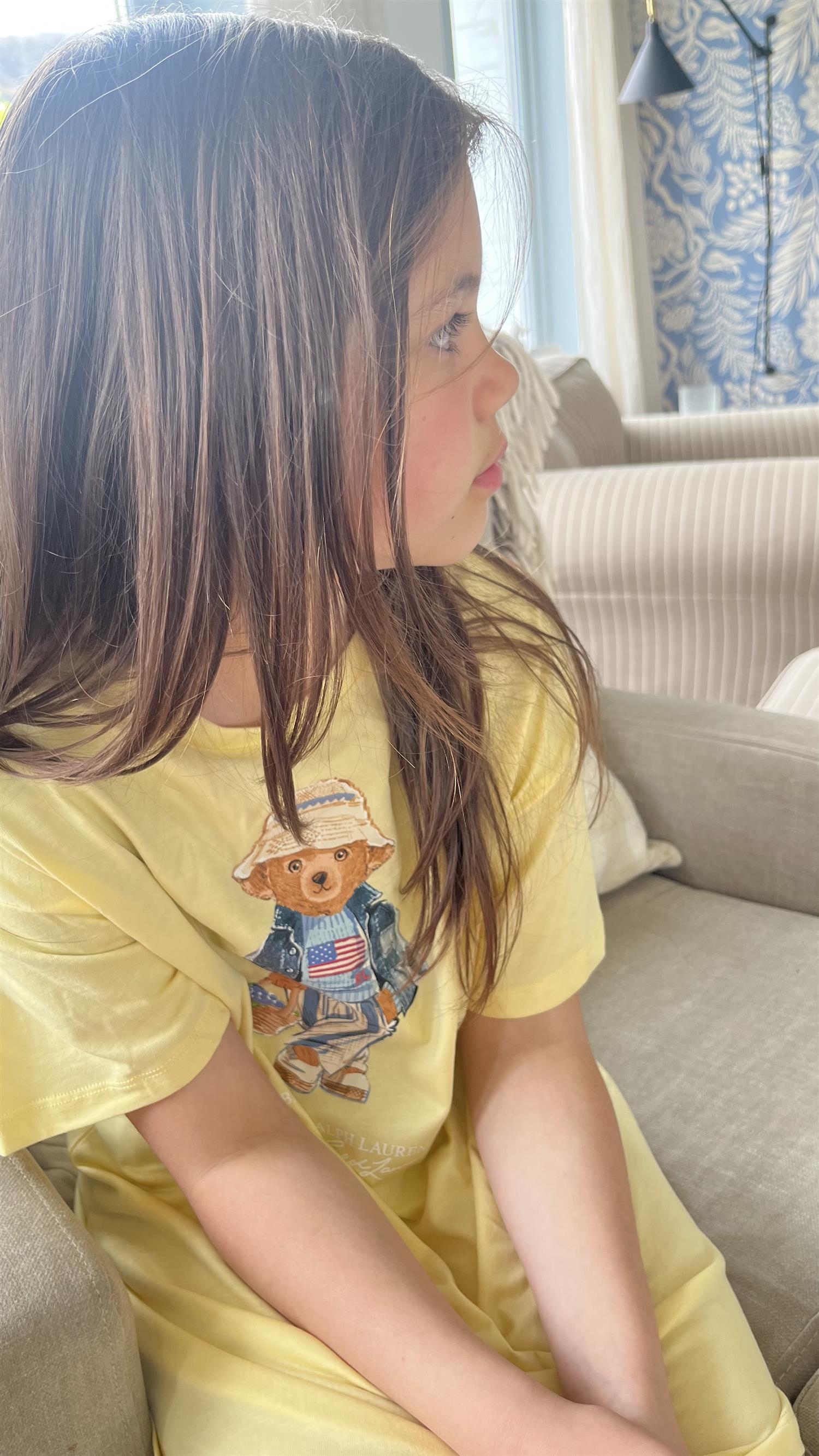 RALPH LAUREN 8-16År Kjole, Jente Lysegul