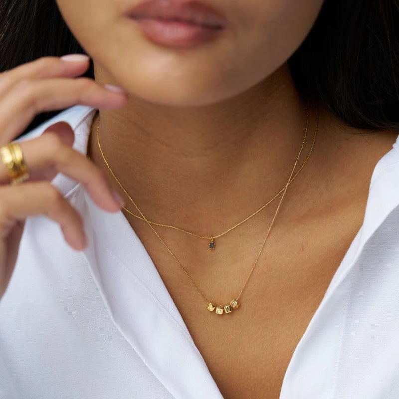 ORELIA Fine Blue Collar Necklace