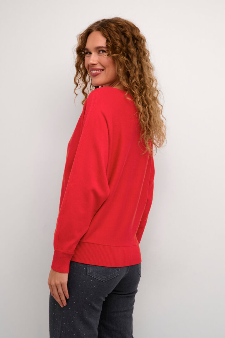 CULTURE Annemarie Batwing Jumper Rød