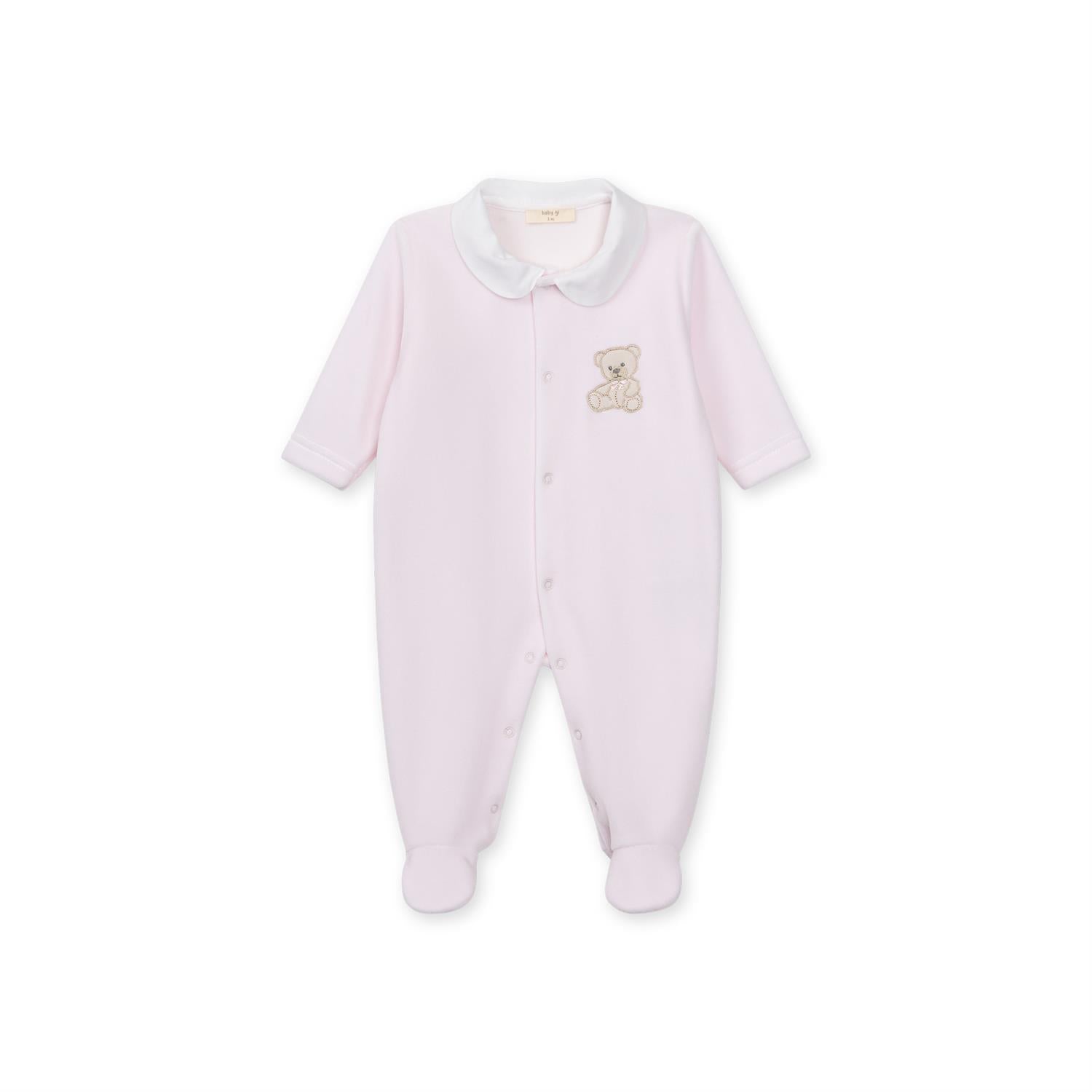 BABY GI Velourdress m/Fot,Sweet Teddy Rosa