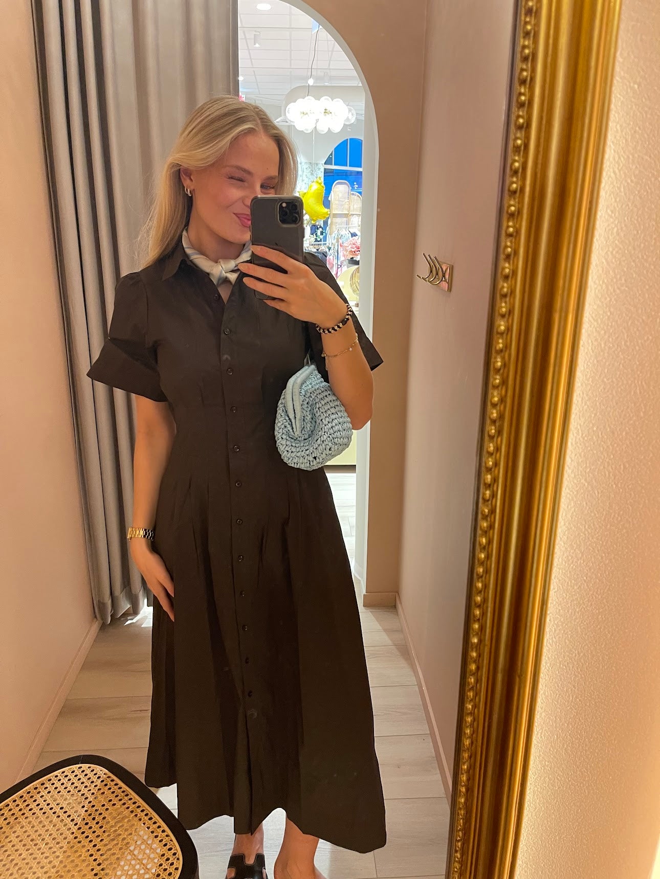 NEO NOIR Baia Poplin dress - Farmor Ingvarda