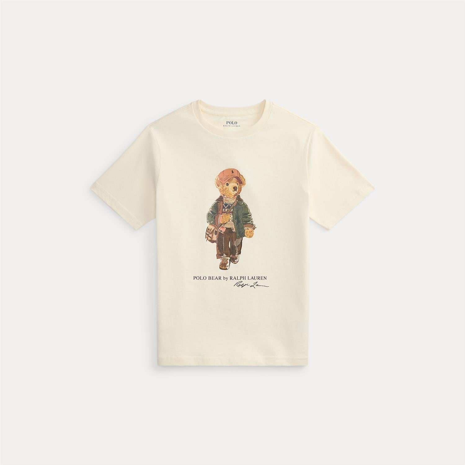 RALPH LAUREN 8-16År Polo Bear T-skjorte Krem