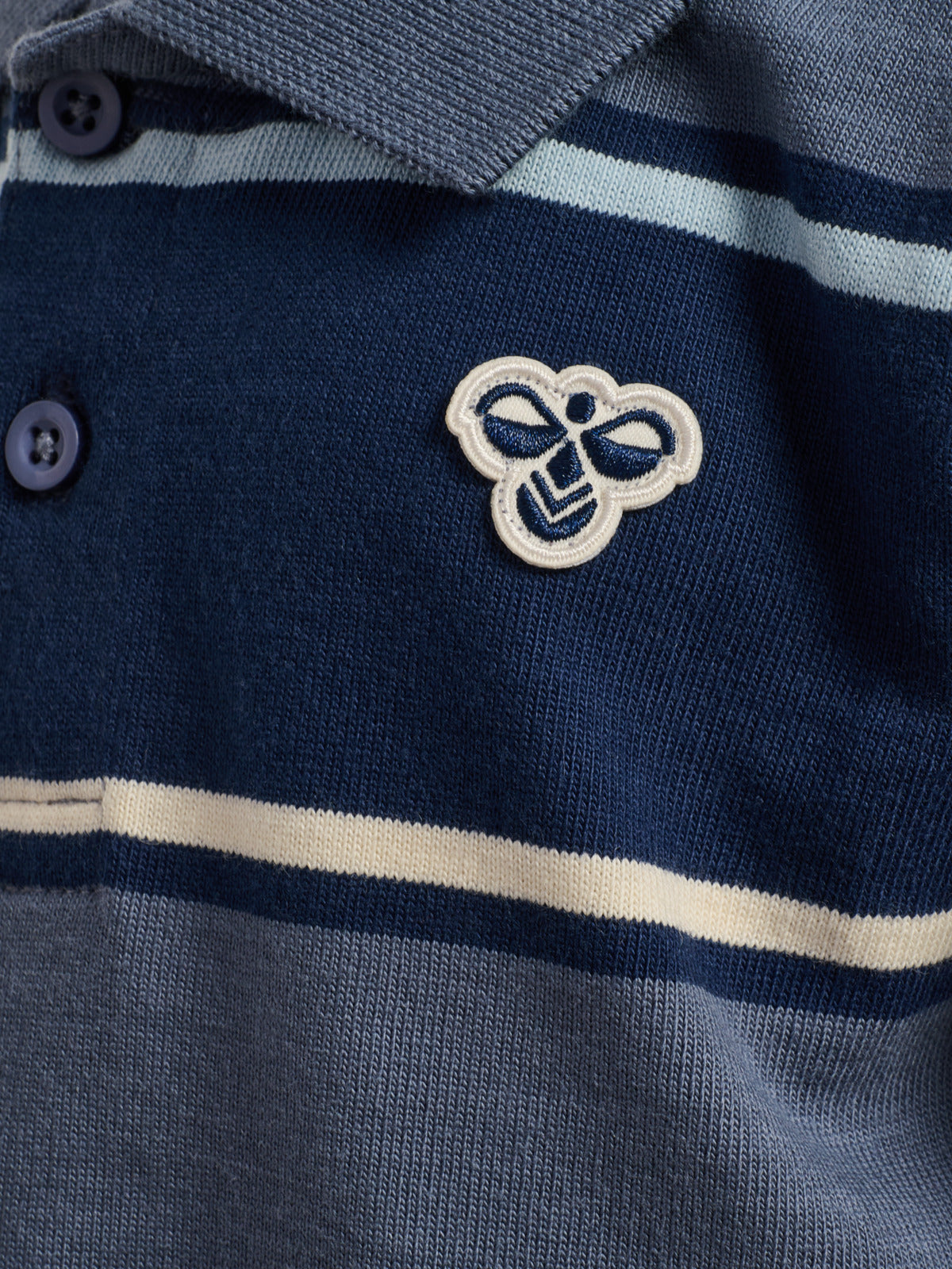 HUMMEL 0-4ÅR Loose Stripe Polo Shirt Blå/Stripet