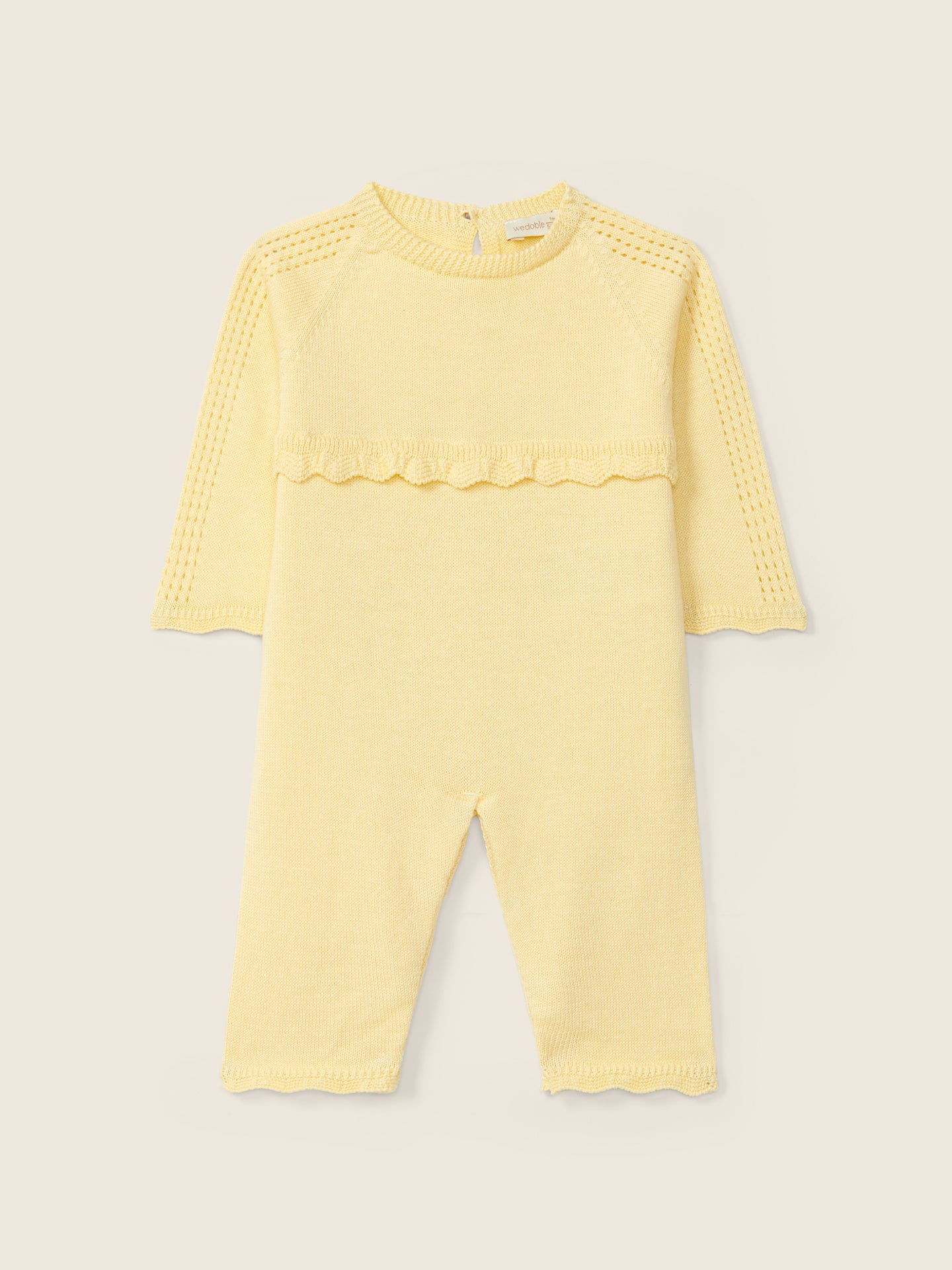 WEDOBLE Strikket Babydress Lysegul - Farmor Ingvarda