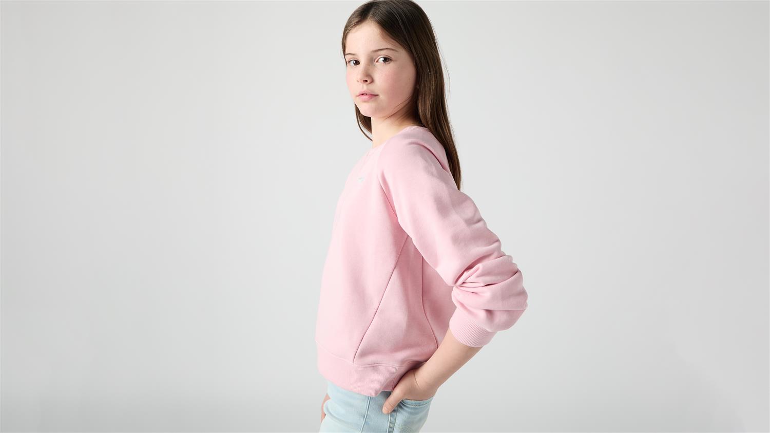 LEVIS 4-14ÅR Genser m/liten logo,Jente Rosa