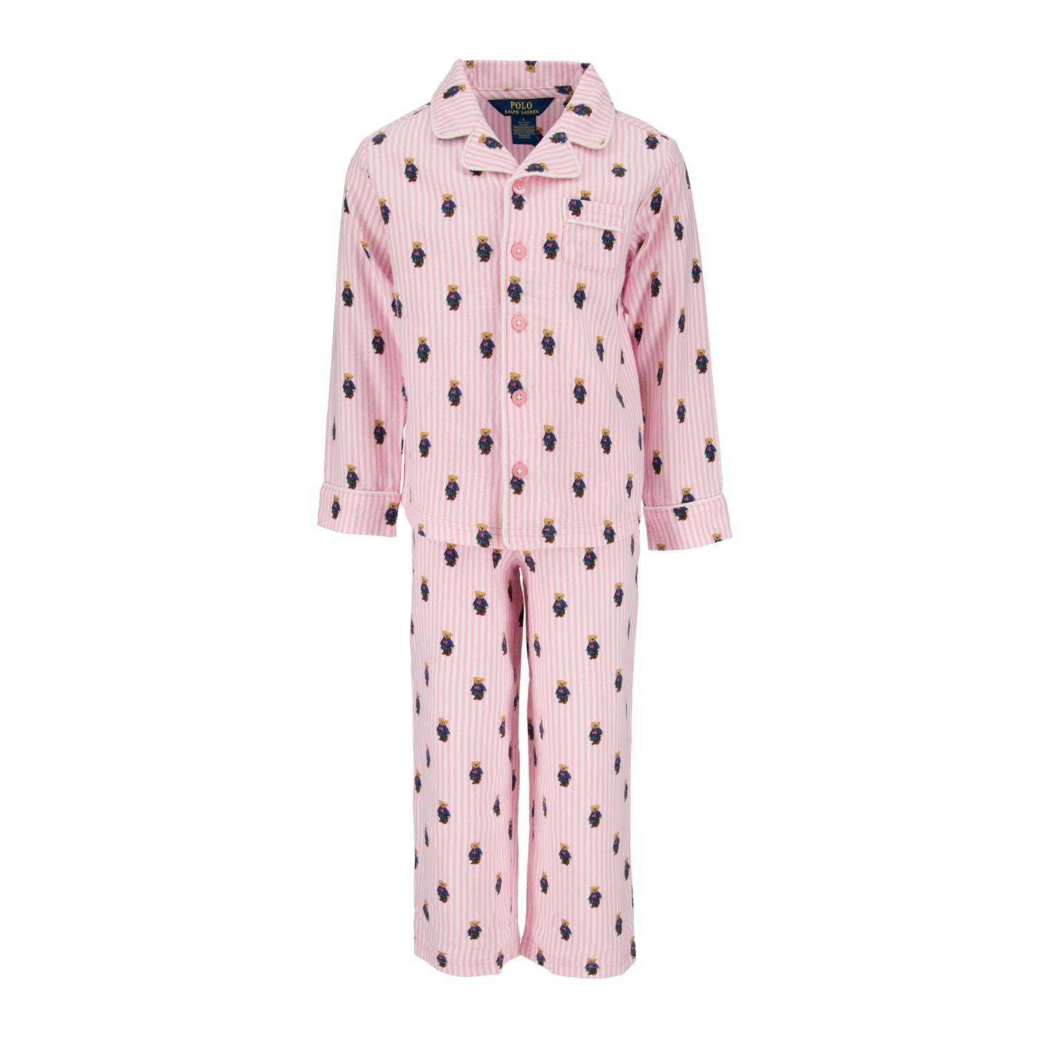 RALPH LAUREN 2-7År Todelt Pysj Polo Bear,2-7år Rosa